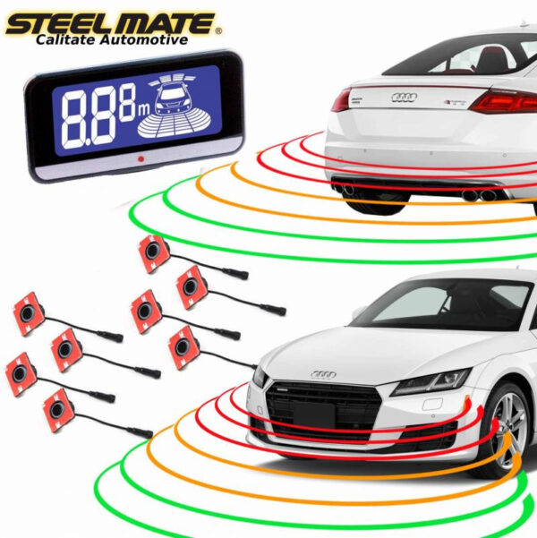 Senzori de parcare fata si spate OEM STEELMATE PTS810EX cu display LCD V10 - imagine 1