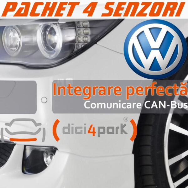 Pachet 4 senzori spate parcare Digi4park gama VW(CAN-Bus+Vizual) - imagine 2