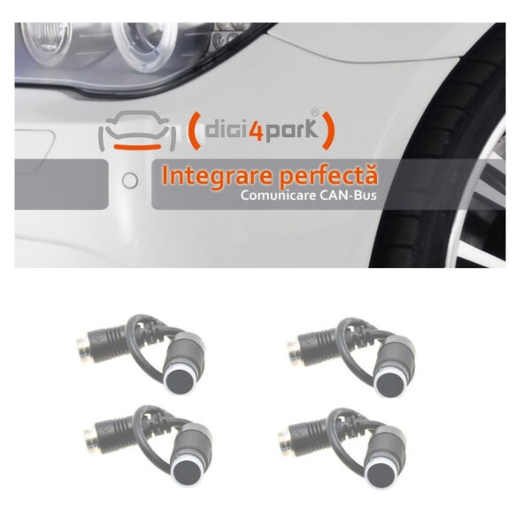 Senzori de parcare digitali acustici audio spate universali cu CANBUS Digi4Park - imagine 1