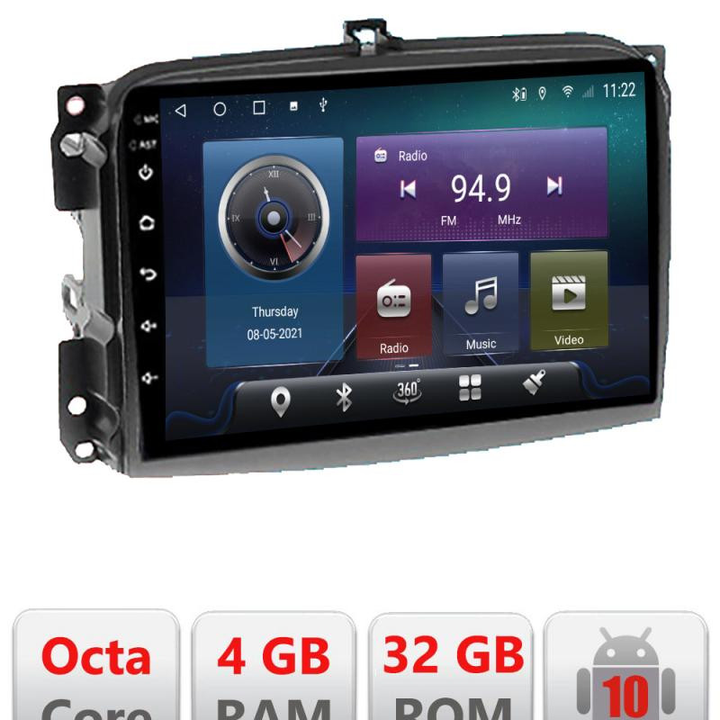 11205.jpg Navigatie dedicata Fiat 500L 2012-2017 C-500L Octa Core cu Android Radio Bluetooth Internet GPS WIFI 4+32GB - imagine 1