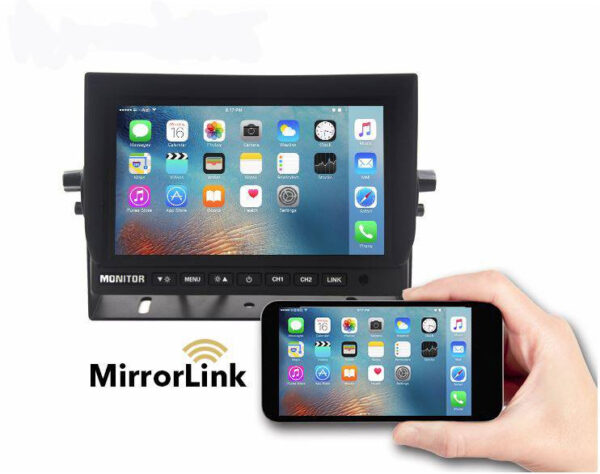 Edotec EDT-CM709ML Monitor cu ecran digital TFT 7" pentru dube si camioane cu functie MirrorLink - imagine 1