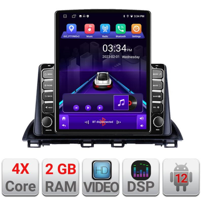 14408.jpg Navigatie dedicata Mazda 3 2014-2019 K-463 ecran tip TESLA 9.7" cu Android Radio Bluetooth Internet GPS WIFI 2+32 DSP Quad Core - imagine 1