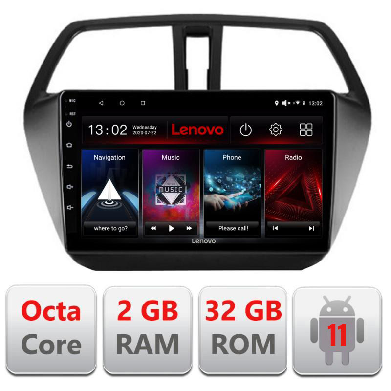 14913.jpg Navigatie dedicata Suzuki S-Cross D-337 Lenovo Octa Core cu Android Radio Bluetooth Internet GPS WIFI DSP 2+32 GB 4G KIT-337+ED - imagine 1