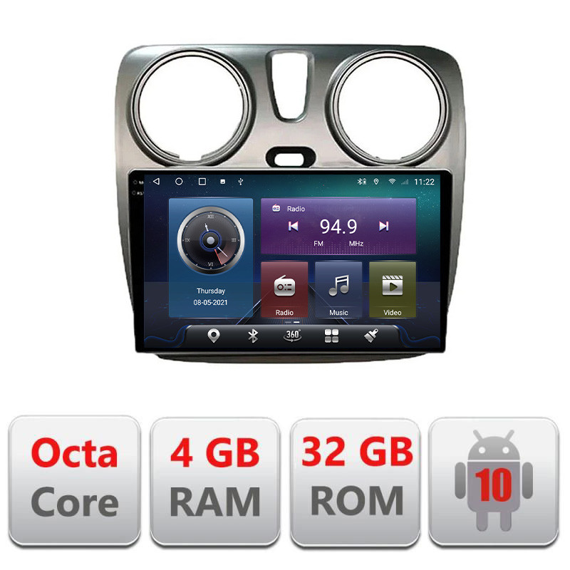 15106.jpg C-dokker Navigatie dedicata Dacia Dokker Android radio bluetooth internet Octa Core 4GB ram carplay android auto - imagine 1