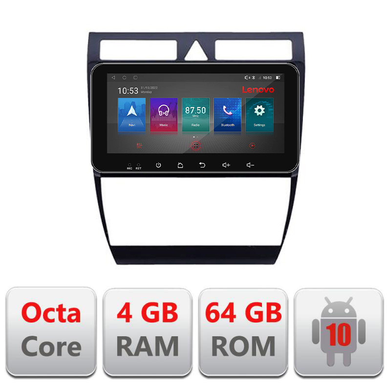 15246.jpg Navigatie dedicata Audi A6 Quad Core I-102 4+64 Lenovo ecran 10.33" Android Waze USB Navigatie Internet Youtube Radio - imagine 1