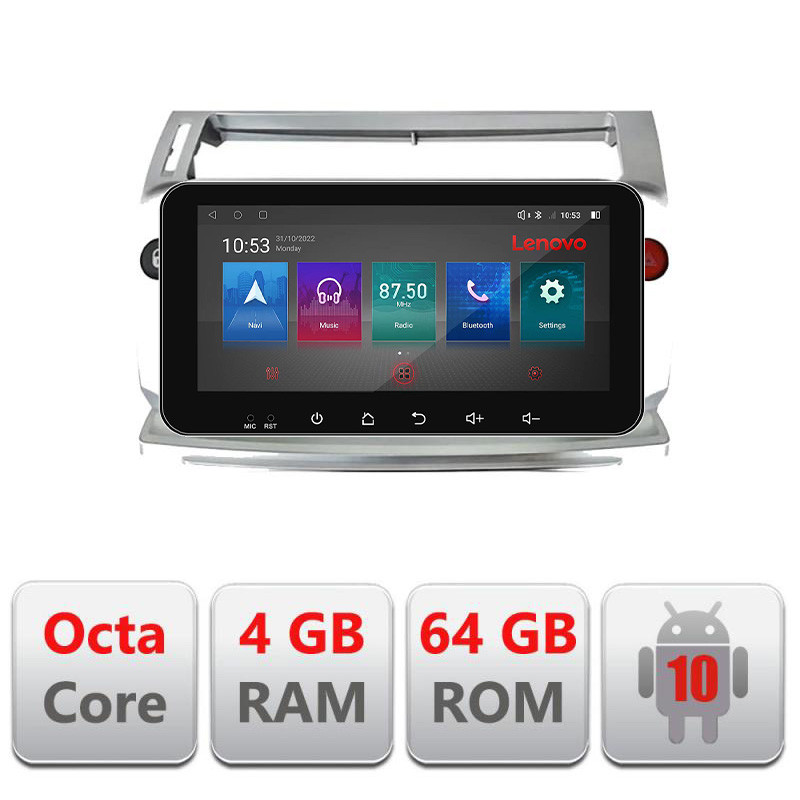 15266.jpg Navigatie dedicata Citroen C4 Quad Core I-088 4+64 Lenovo ecran 10.33" Android Waze USB Navigatie Internet Youtube Radio - imagine 1