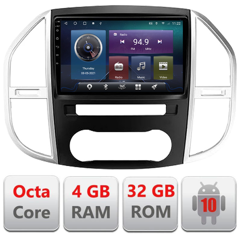 15444.jpg Navigatie dedicata Mercedes Vito w447 2016- Android radio gps internet Octa core 4+32 Kit-w447+EDT-E410 - imagine 1