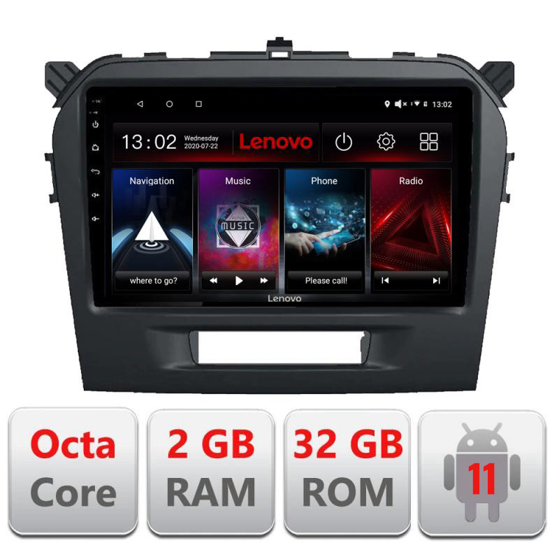 16839.jpg Navigatie dedicata Suzuki Grand Vitara 2016- D-2265 Lenovo Octa Core cu Android Radio Bluetooth Internet GPS WIFI DSP 2+32 GB 4 - imagine 1
