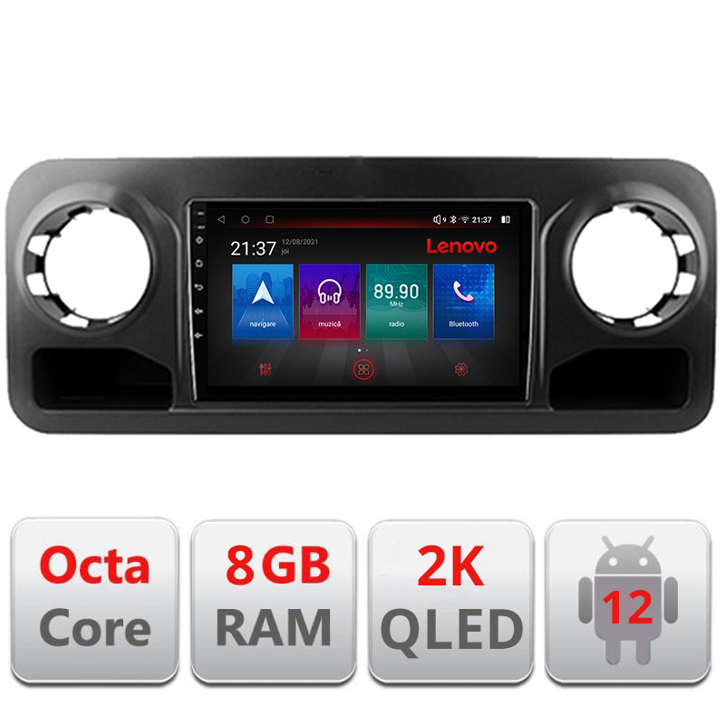 18736.jpg Navigatie dedicata Mercedes Sprinter 2018- Octa Core Android Radio Bluetooth GPS WIFI/4G DSP LENOVO 2K 8+128GB 360 Toslink - imagine 1