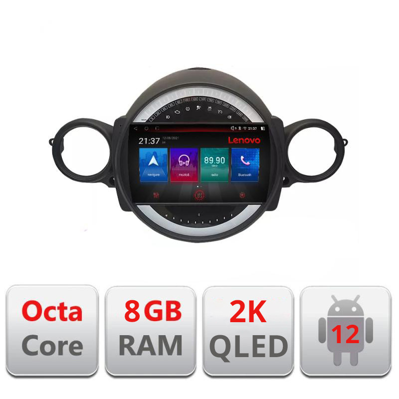18953.jpg Navigatie dedicata Mini 2007-2011 Octa Core Android Radio Bluetooth GPS WIFI/4G DSP LENOVO 2K 8+128GB 360 Toslink - imagine 1