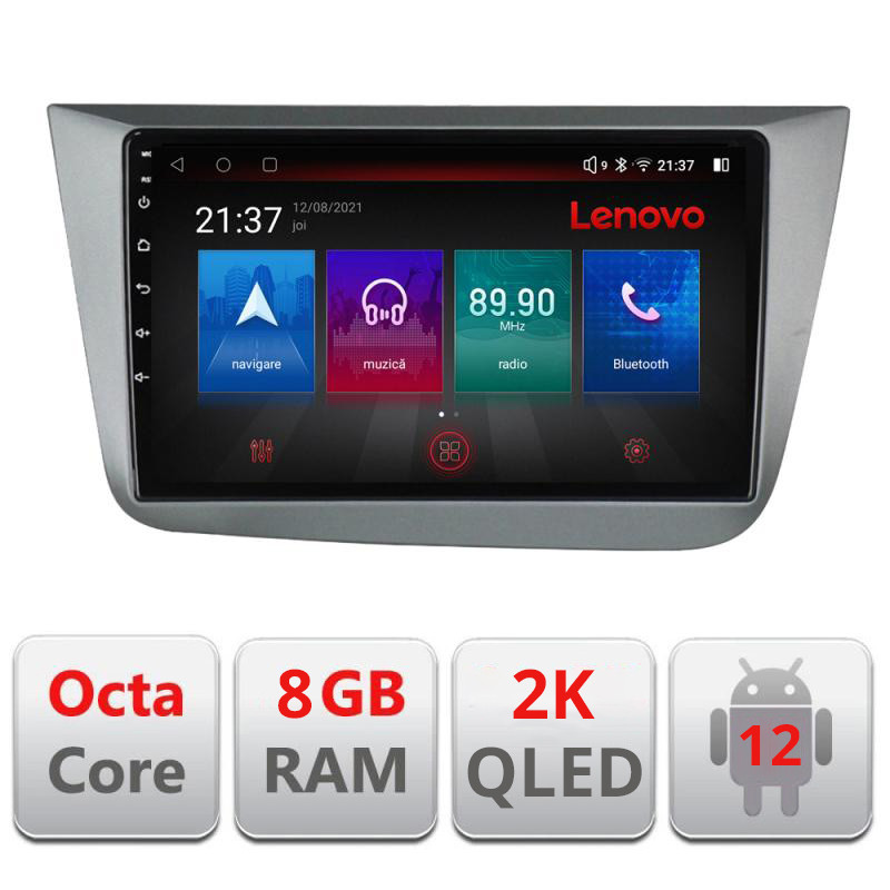 18983.jpg Navigatie dedicata Seat Leon 2005-2012 M-leon05 Octa Core Android Radio Bluetooth GPS WIFI/4G DSP LENOVO 2K 8+128GB 360 Toslink - imagine 1