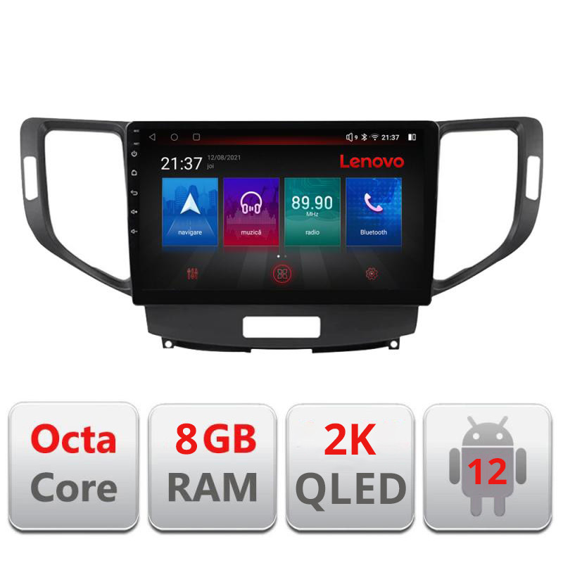 19421.jpg Navigatie dedicata Honda Accord 2008-2012 M-8951 Octa Core Android Radio Bluetooth GPS WIFI/4G DSP LENOVO 2K 8+128GB 360 Toslin - imagine 1