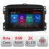 Navigatie dedicata Fiat 500 2015-2021 Octa Core Android Radio Bluetooth GPS WIFI/4G DSP LENOVO 2K 8+128GB 360 Toslink