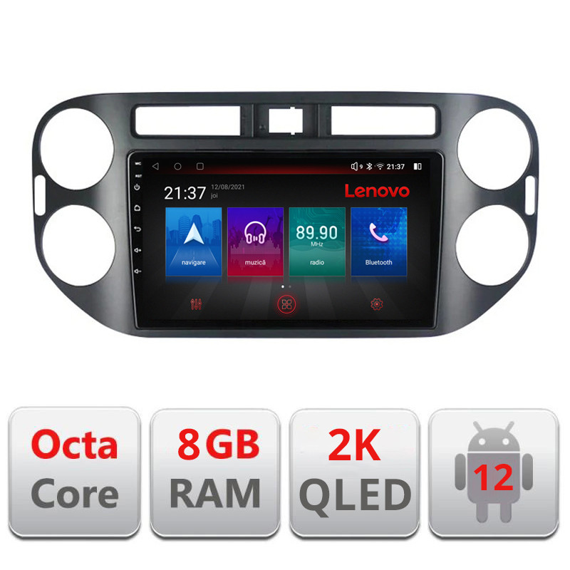19512.jpg Navigatie dedicata VW Tiguan 2009-2015 Octa Core Android Radio Bluetooth GPS WIFI/4G DSP LENOVO 2K 8+128GB 360 Toslink - imagine 1
