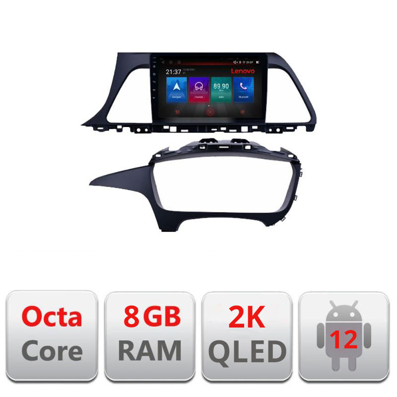 19554.jpg Navigatie dedicata Hyundai Sonata M-417 Octa Core Android Radio Bluetooth GPS WIFI/4G DSP LENOVO 2K 8+128GB 360 Toslink - imagine 1