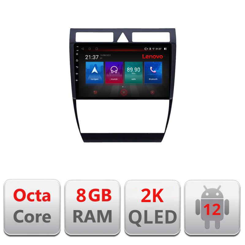 19860.jpg Navigatie dedicata Audi A6 M-102 Octa Core Android Radio Bluetooth GPS WIFI/4G DSP LENOVO 2K 8+128GB 360 Toslink - imagine 1