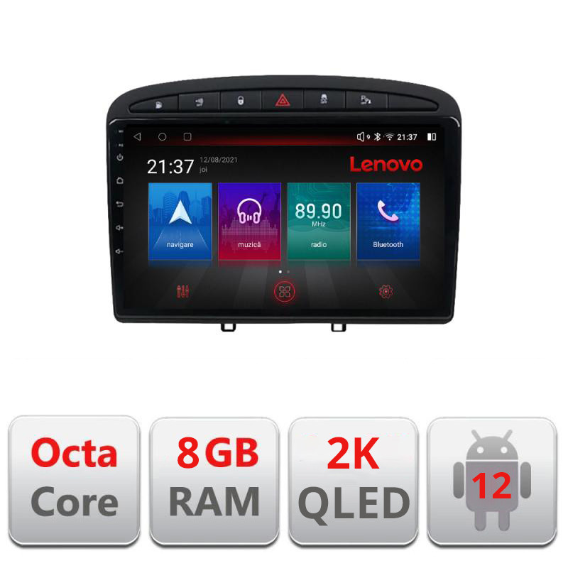 19972.jpg Navigatie dedicata Peugeot 308 M-038 Octa Core Android Radio Bluetooth GPS WIFI/4G DSP LENOVO 2K 8+128GB 360 Toslink - imagine 1