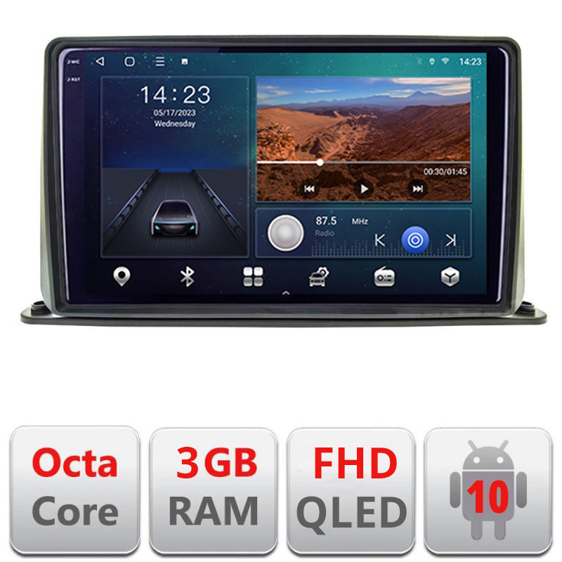 24192.jpg B-2din-1 Navigatie dedicata universala 2din-1 Android Ecran QLED octa core 3+32 carplay android auto KIT-2din-1+EDT-E309V3 - imagine 1