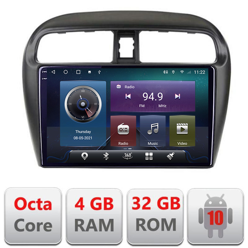 24730.jpg Navigatie dedicata Mitsubishi Space Star Mirage Attrage 2012- 4+32 GB Octa core Android radio gps internet - imagine 1