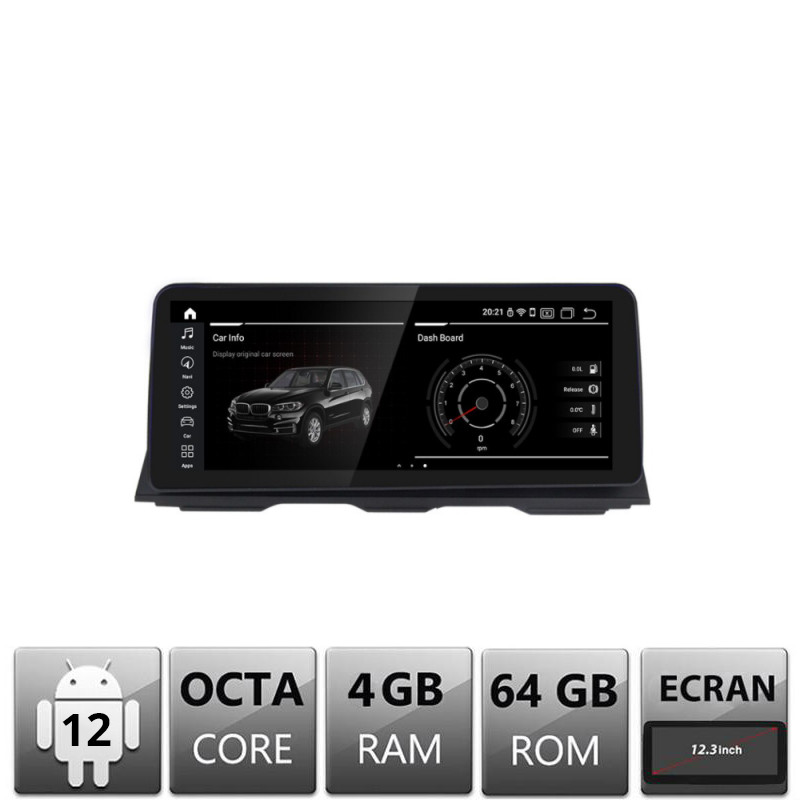 24874.jpg Navigatie dedicata BMW Seria 5 F10 2016-2017 cu ecran EVO Android ecran 12.3" 4+64 4G BT - imagine 1