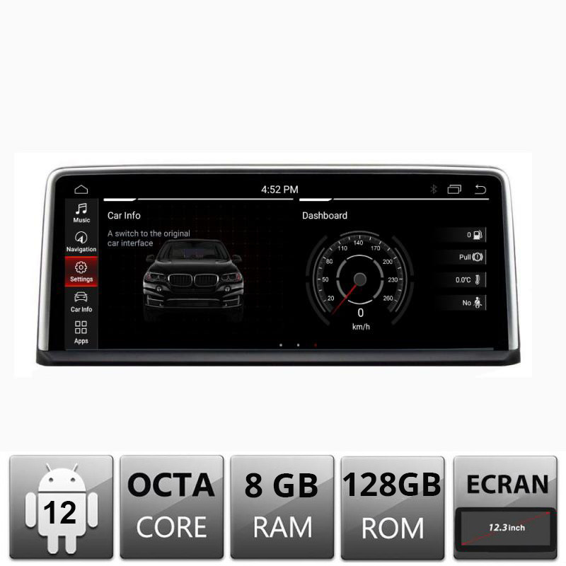 24968.jpg Navigatie dedicata BMW X5 X6 F15 F16 2016-2019 cu ecran EVO Android ecran 12.3" 8+128 4G BT - imagine 1