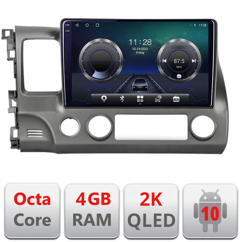 25060.jpg Navigatie dedicata Honda Civic 2005-2011 Android Octa Core Ecran 2K QLED GPS 4G 4+32GB 360 KIT-044+EDT-E410-2K - imagine 1