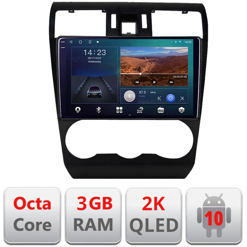 25086.jpg Navigatie dedicata Subaru Subaru Forester Impreza XV 2013 2013 B-062 Android Ecran 2K QLED octa core 3+32 carplay android auto KIT-062+EDT-E309V3-2K - imagine 1
