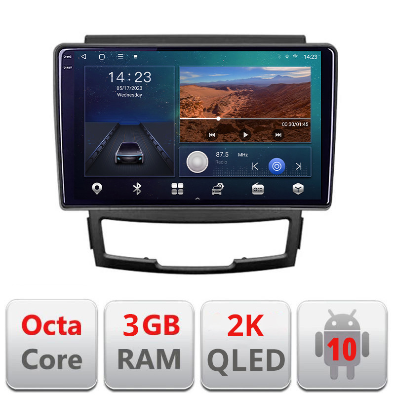 25266.jpg Navigatie dedicata Ssangyong Korando 2011-2013 B-159 Android Ecran 2K QLED octa core 3+32 carplay android auto KIT-159+EDT-E309V3-2K - imagine 1