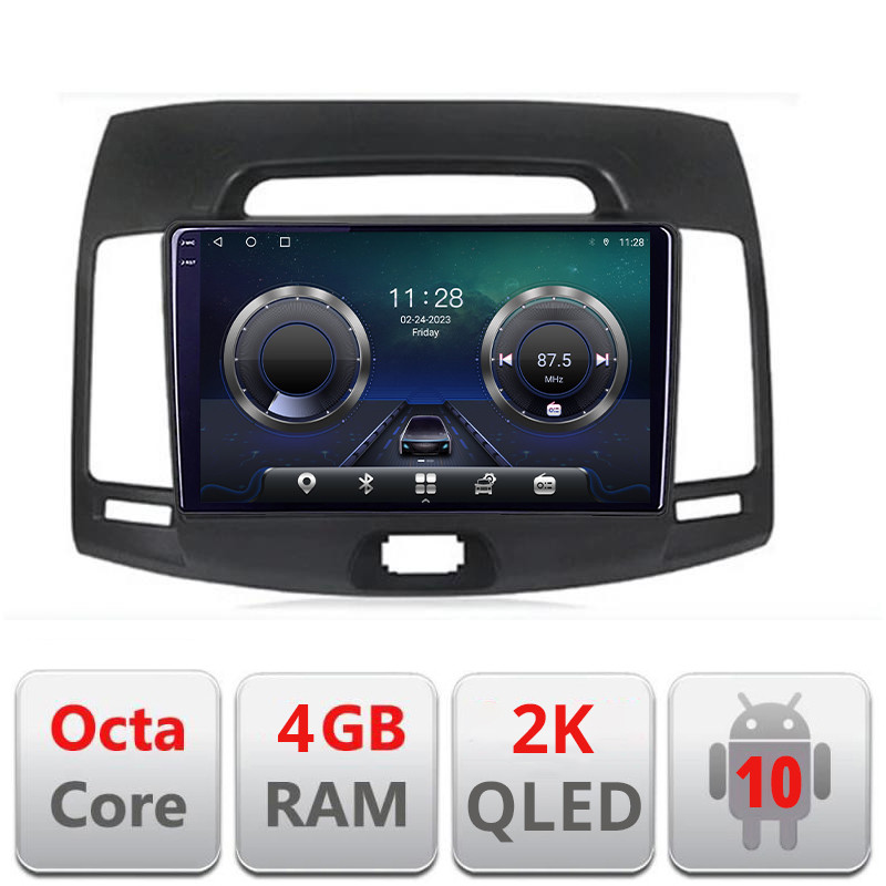 25292.jpg Navigatie dedicata Hyundai Elantra 2007-2011 C-2009 Android Octa Core Ecran 2K QLED GPS 4G 4+32GB 360 KIT-2009+EDT-E409-2K - imagine 1