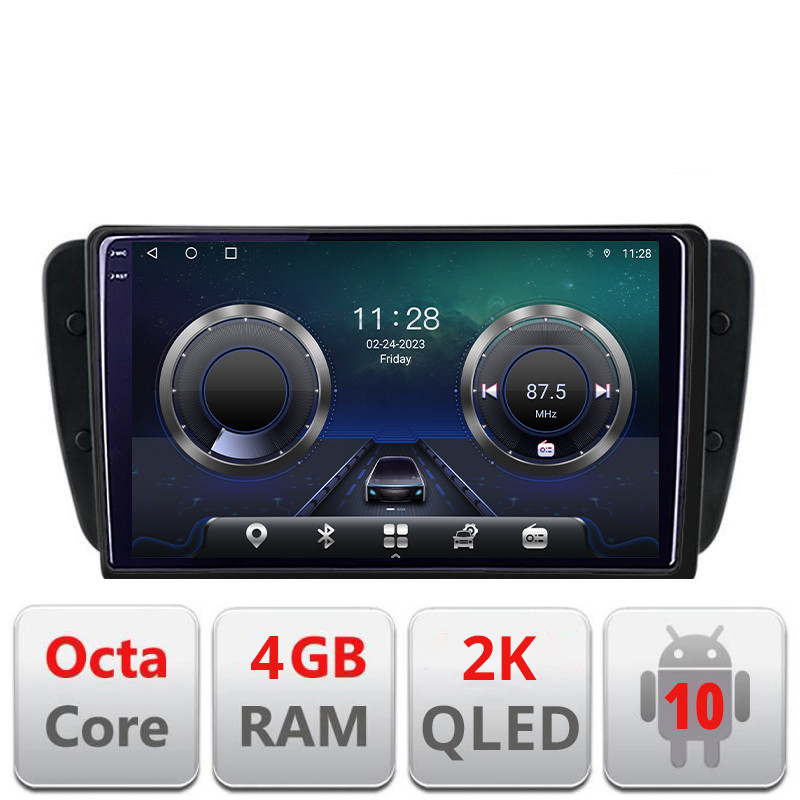 25368.jpg Navigatie dedicata Seat Ibiza 2008-2014 C-246 Android Octa Core Ecran 2K QLED GPS 4G 4+32GB 360 KIT-246+EDT-E409-2K - imagine 1