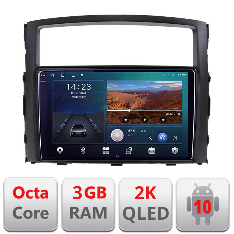25498.jpg Navigatie dedicata Mitsubishi Pajero B-452 Android Ecran 2K QLED octa core 3+32 carplay android auto KIT-452+EDT-E309V3-2K - imagine 1