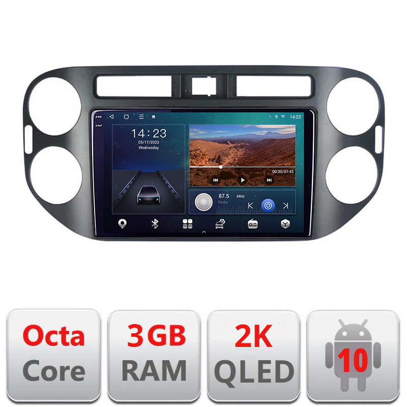 25534.jpg Navigatie dedicata VW Tiguan 2009-2015 Android Ecran 2K QLED octa core 3+32 carplay android auto KIT-489v2+EDT-E309V3-2K - imagine 1
