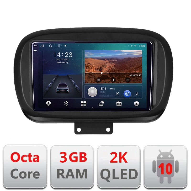25574.jpg Navigatie dedicata Fiat 500 2014- B-539 Android Ecran 2K QLED octa core 3+32 carplay android auto KIT-539+EDT-E309V3-2K - imagine 1