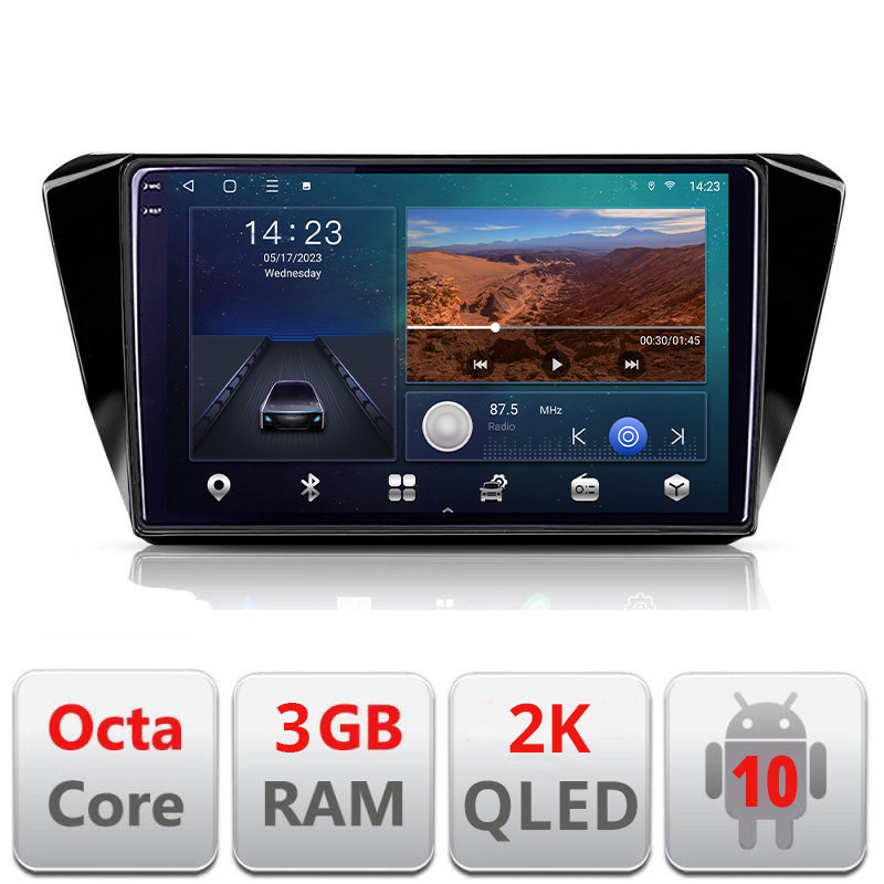 25634.jpg Navigatie dedicata Skoda Superb 3 2015-2017 B-932 Android Ecran 2K QLED octa core 3+32 carplay android auto KIT-932+EDT-E310V3-2K - imagine 1