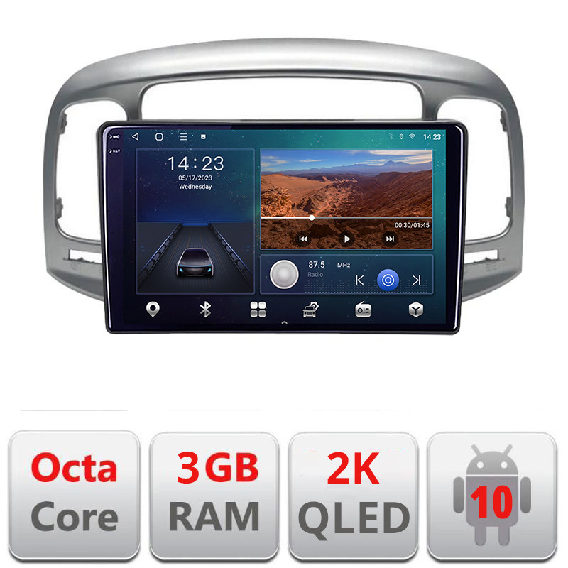 25650.jpg Navigatie dedicata Hyundai Accent 2006-2012 B-ACCENT Android Ecran 2K QLED octa core 3+32 carplay android auto KIT-accent+EDT-E309V3-2K - imagine 1