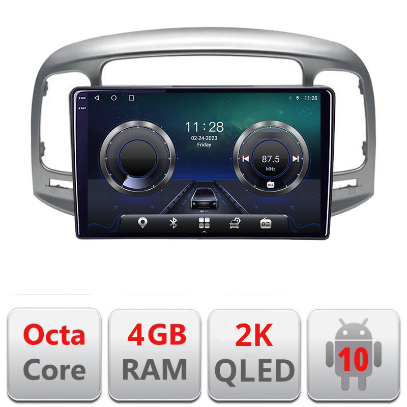 25652.jpg Navigatie dedicata Hyundai Accent 2006-2012 C-Accent Android Octa Core Ecran 2K QLED GPS 4G 4+32GB 360 KIT-accent+EDT-E409-2K - imagine 1