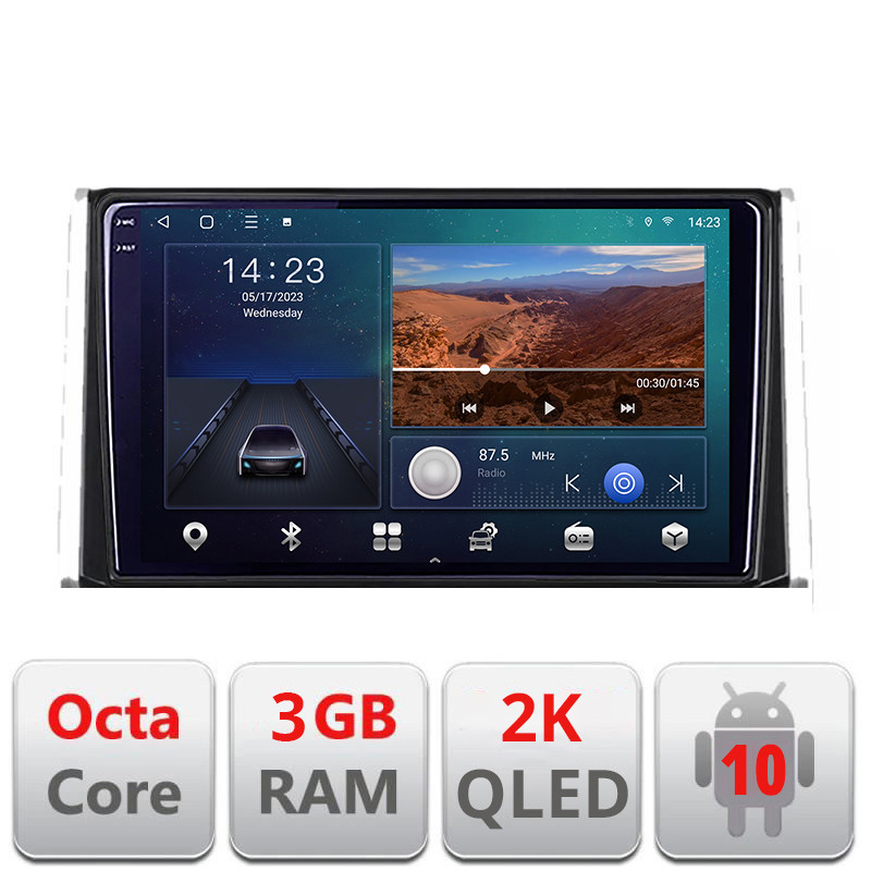 25682.jpg Navigatie dedicata Toyota Auris 2017- B-AURIS Android Ecran 2K QLED octa core 3+32 carplay android auto KIT-AURIS+EDT-E310V3-2K - imagine 1