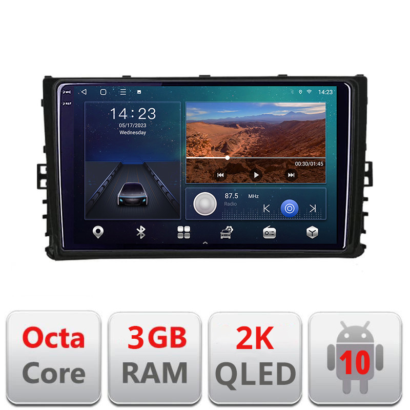 25690.jpg Navigatie dedicata Toyota Auris Corolla 2017-2018 B-auris-2017 Android Ecran 2K QLED octa core 3+32 carplay android auto KIT-auris-2017+EDT-E309V3-2K - imagine 1