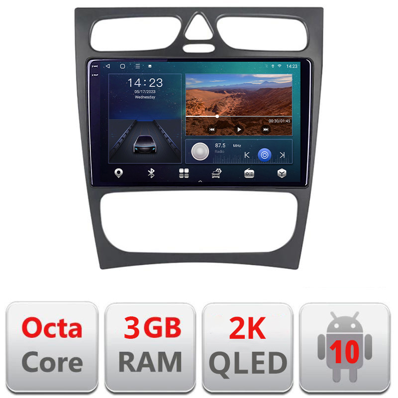 26010.jpg Navigatie dedicata Mercedes C W203 2000-2004 B-clk Android Ecran 2K QLED octa core 3+32 carplay android auto kit-clk+EDT-E309V3-2K - imagine 1