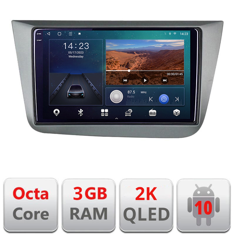 26138.jpg Navigatie dedicata Seat Leon 2005-2012 B-leon05 Android Ecran 2K QLED octa core 3+32 carplay android auto kit-leon5+EDT-E309V3-2K - imagine 1