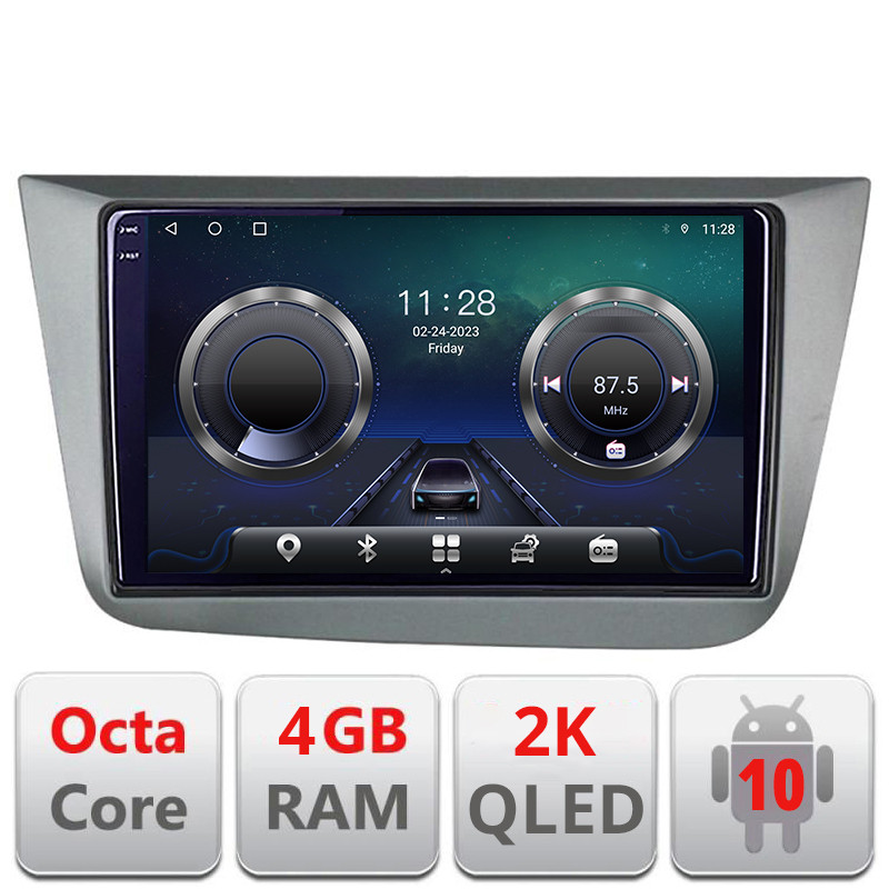 26140.jpg Navigatie dedicata Seat Leon 2005-2012 C-leon05 Android Octa Core Ecran 2K QLED GPS 4G 4+32GB 360 kit-leon5+EDT-E409-2K - imagine 1