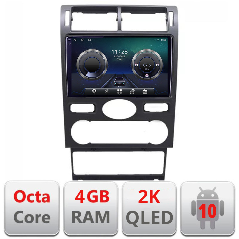 26204.jpg Navigatie dedicata Ford Mondeo intre anii 2004-2007 Android Octa Core Ecran 2K QLED GPS 4G 4+32GB 360 KIT-mondeo2004+EDT-E409-2K - imagine 1
