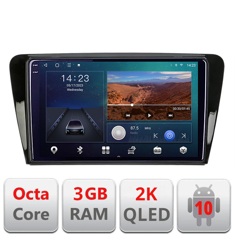 26288.jpg Navigatie dedicata Skoda Rapid Seat Toledo 2013+ Android Ecran 2K QLED octa core 3+32 carplay android auto KIT-rapid+EDT-E309V3-2K - imagine 1
