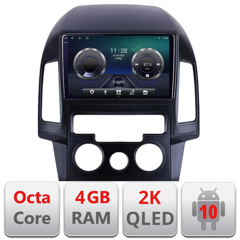 26440.jpg Navigatie dedicata Hyundai I30 2009-2012 clima manuala C-i30ac Android Octa Core Ecran 2K QLED GPS 4G 4+32GB 360 KIT-i30ac+EDT-E409-2K - imagine 1