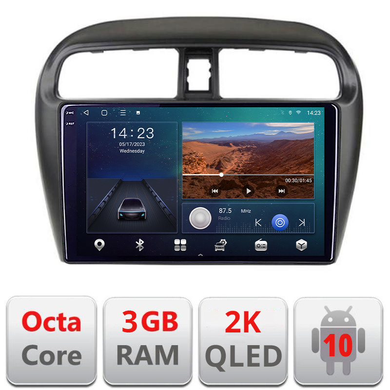 26604.jpg Navigatie dedicata Mitsubishi Space Star Mirage Attrage 2012- Android Ecran 2K QLED octa core 3+32 carplay android auto kit-spacestar+EDT-E309V3-2K - imagine 1