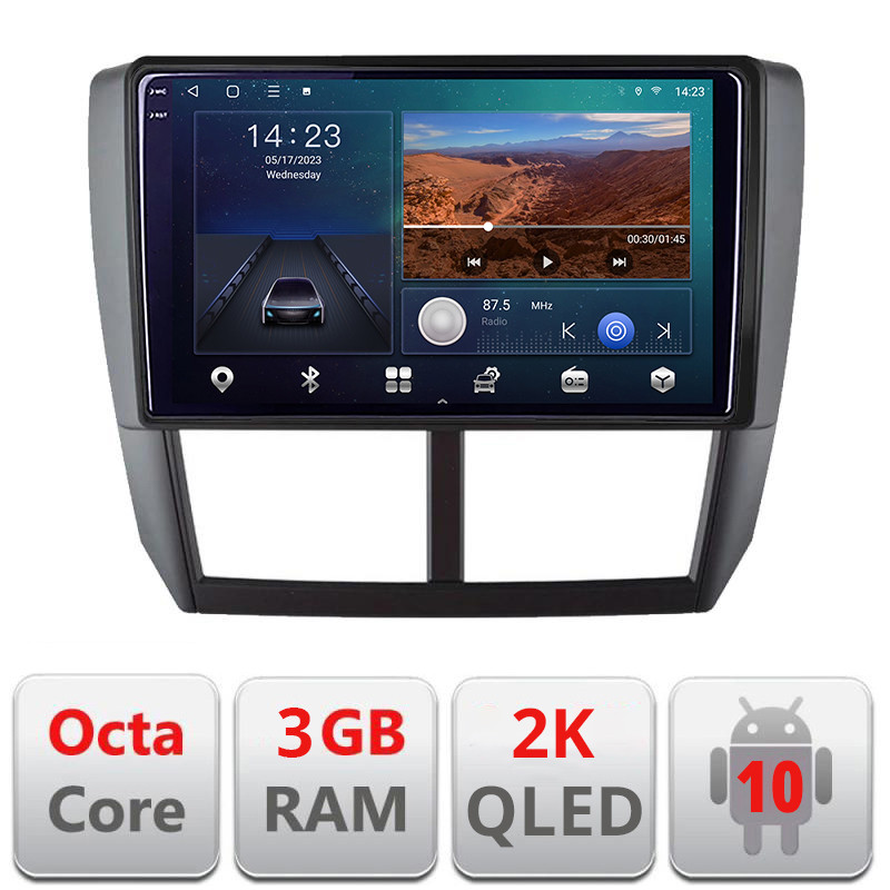 26630.jpg Navigatie dedicata Subaru Forester 2007-2013 B-SU01 Android Ecran 2K QLED octa core 3+32 carplay android auto KIT-SU01+EDT-E309V3-2K - imagine 1