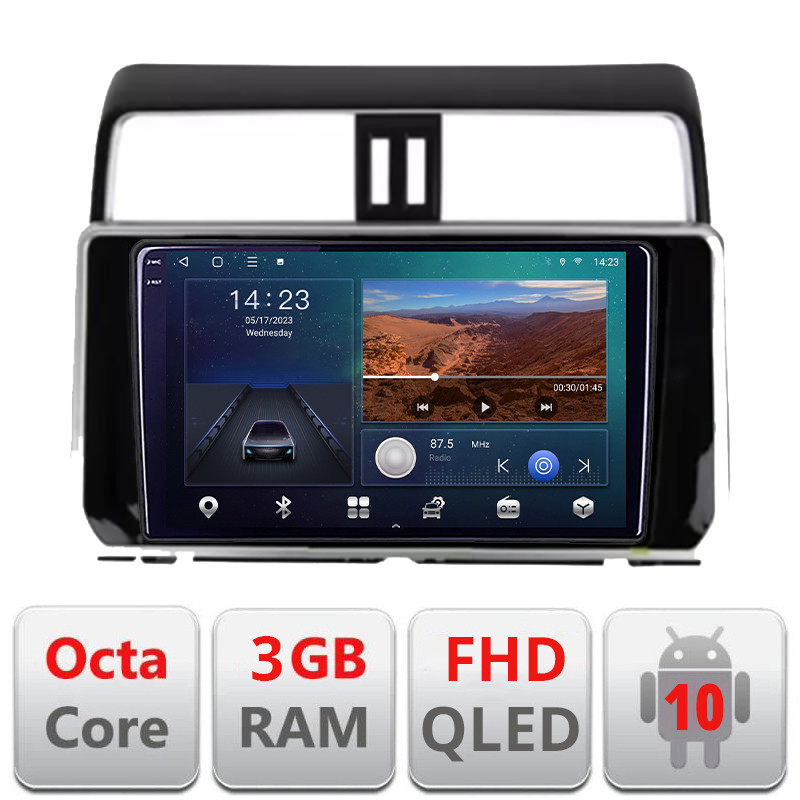 27034.jpg Navigatie dedicata Toyota Prado J150 2018- B-1065 Android Ecran QLED octa core 3+32 carplay android auto KIT-1065+EDT-E310V3 - imagine 1