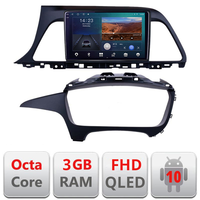 27192.jpg Navigatie dedicata Hyundai Sonata B-417 Android Ecran QLED octa core 3+32 carplay android auto KIT-417+EDT-E309V3 - imagine 1
