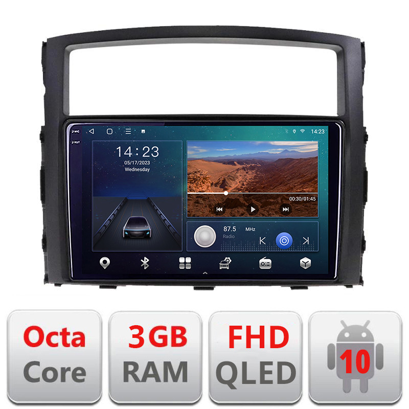 27196.jpg Navigatie dedicata Mitsubishi Pajero B-452 Android Ecran QLED octa core 3+32 carplay android auto KIT-452+EDT-E309V3 - imagine 1