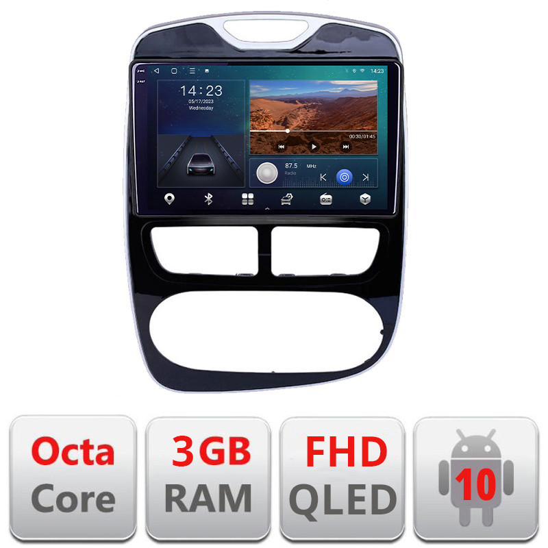 27204.jpg Navigatie dedicata Renault Clio 4 V1 B-467 Android Ecran QLED octa core 3+32 carplay android auto KIT-467+EDT-E310V3 - imagine 1